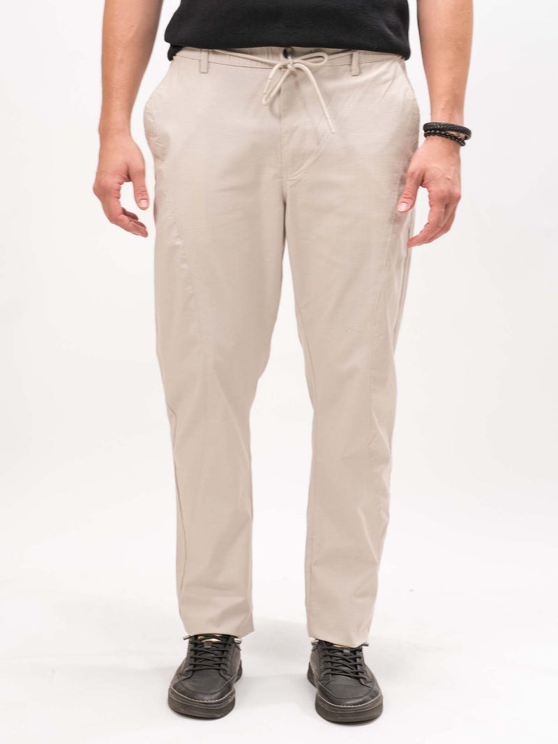 Maniac Mens Cut and Sew Solid Light Grey Cotton Trackpant - Image 4